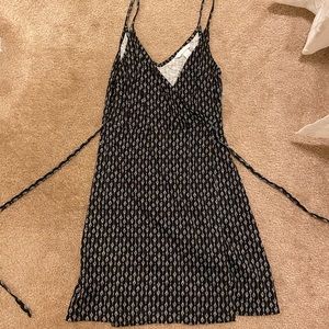 Navy and white detailed dress